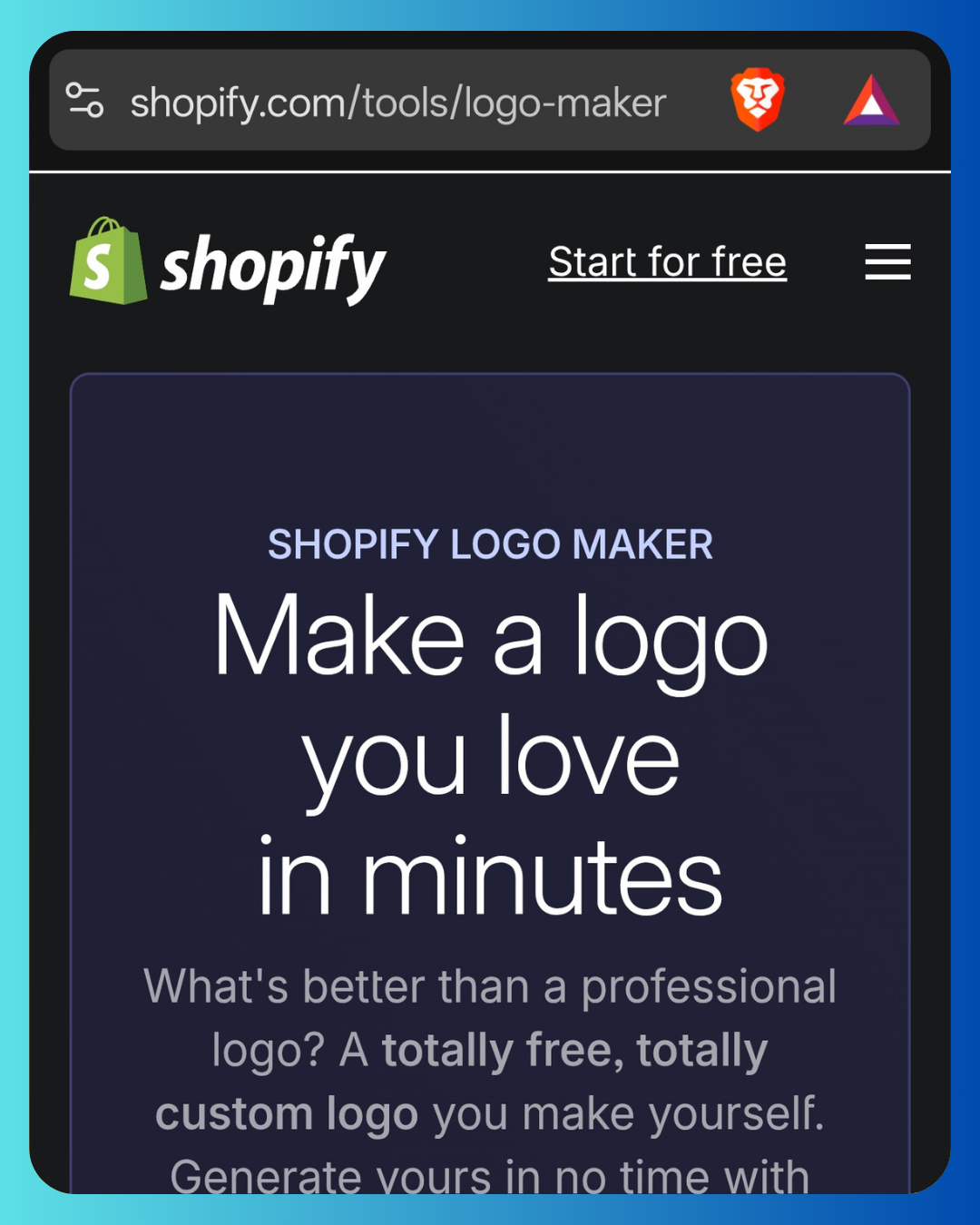 Shopify Logo Free
